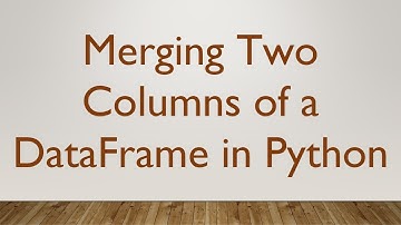 Merging Two Columns of a DataFrame in Python