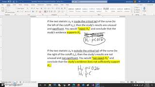 Hypothesis Tests involving a Population Proportion Part 2