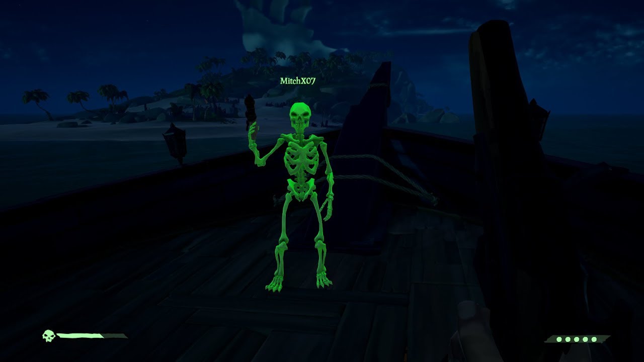 Sea of Thieves green skeleton glitch YouTube
