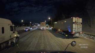 Oregon I205 snow and ice January 2017 Zero Edge dash cam