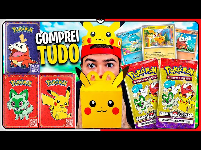 CARTAS POKEMON DO MCDONALDS 2023! Tirei 2 PIKACHUS RAROS! CAPITÃO