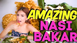 SUPER MOUTH WATERING Indonesian Nasi Bakar & SPICY  Ayam Goreng
