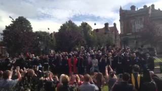 Rotherham College HE Graduation 2013 - Throwing the Caps