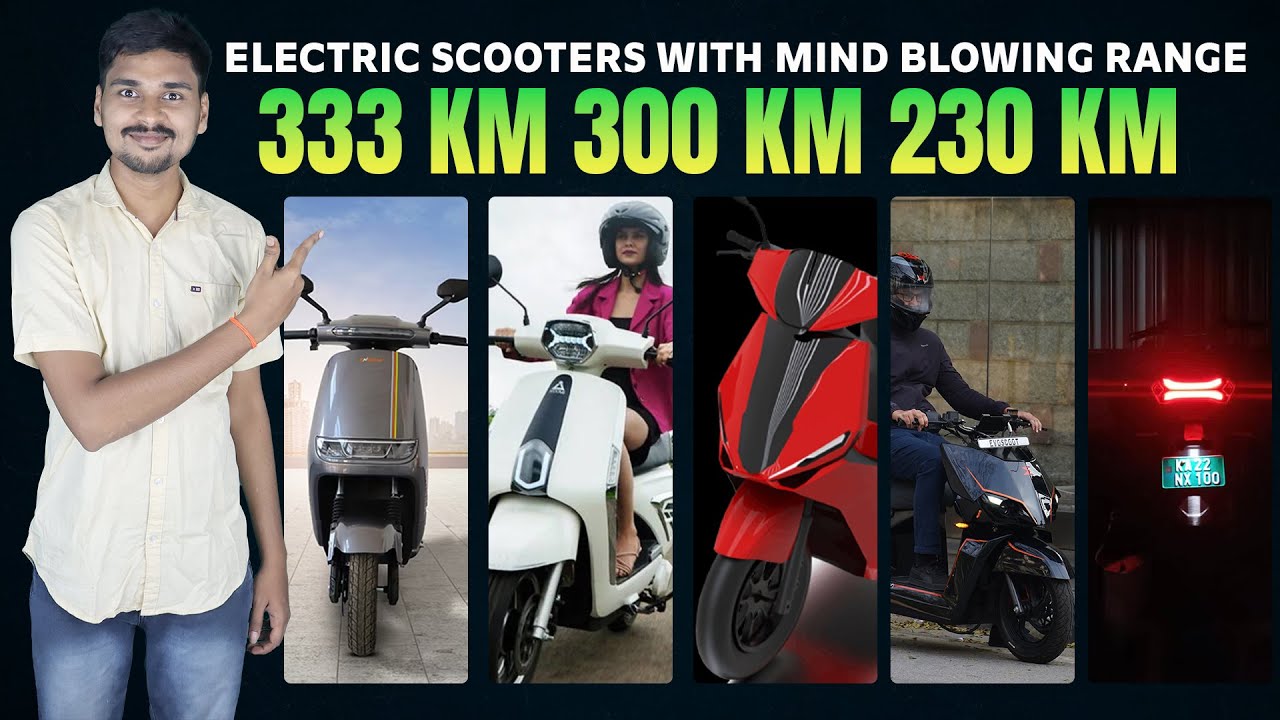 Top 5 Long Range Electric Scooters in India 2023 - EV Bro - YouTube