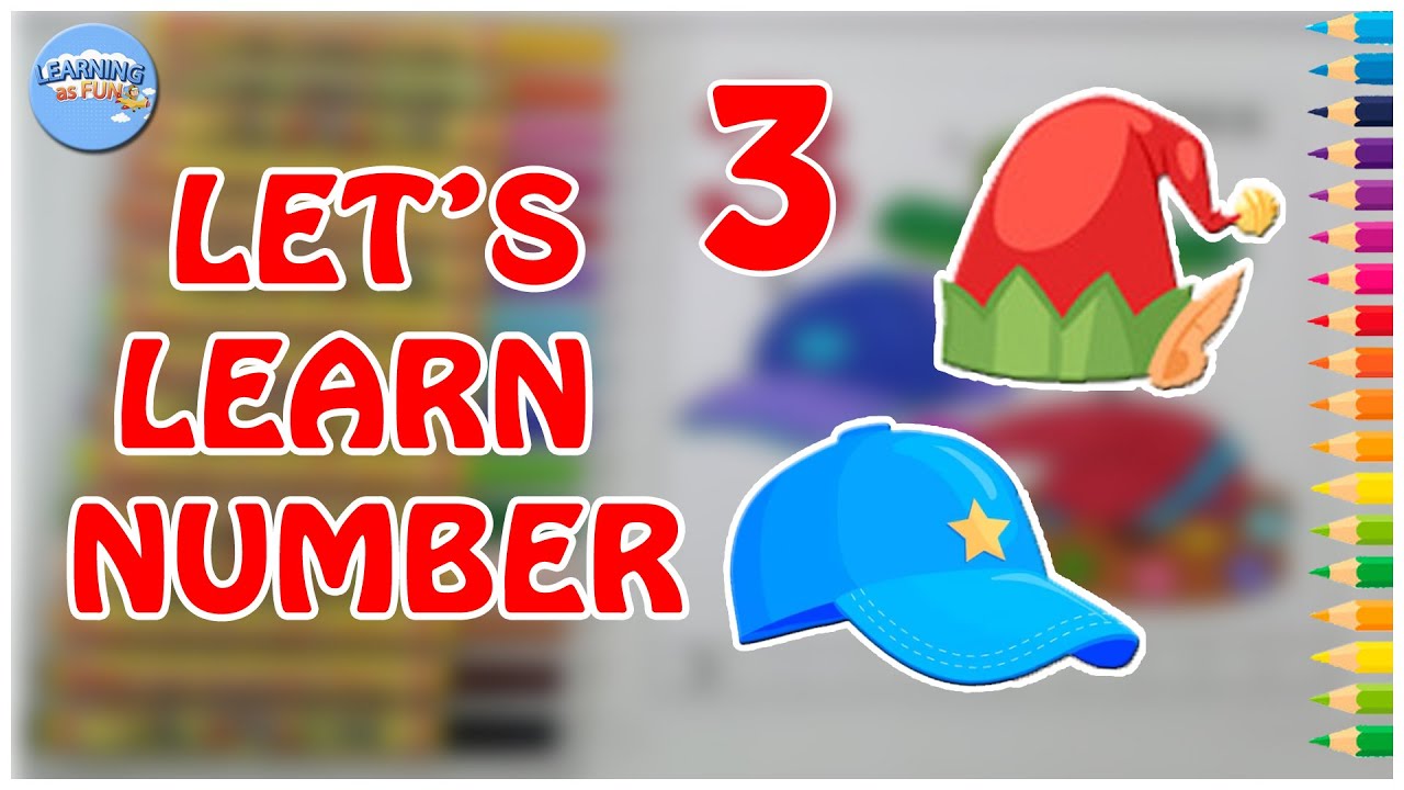 LEARN NUMBER l LIVE ACTION l LET'S COLOUR NUMBER 3 - YouTube