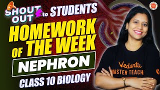 Shoutout to students | HOMEWORK of the week | Nephron | Class 10 Biology | Sunaina Ma'am #vedantu