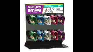 Anodized Oval Key Ring Display by Lucky Line