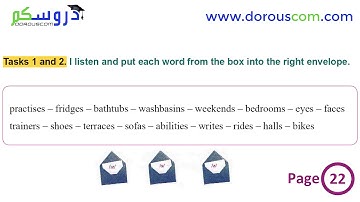 English 2 AM / sequence 1 /  I pronounce : Tasks 1 and 2 / page 22