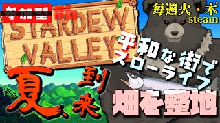 【stardew valley-steam:06】夏、到来！畑を整地していく！