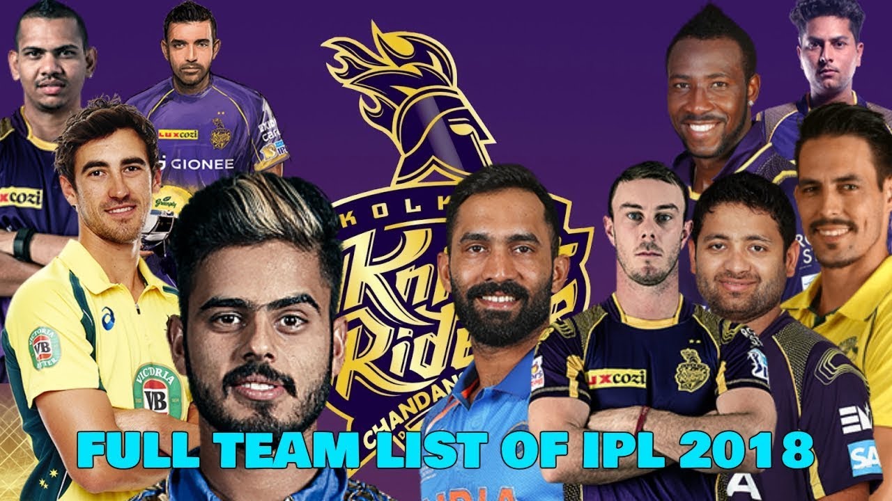 Kolkata Knight Riders full team list for ipl 2018 | kkr latest squad for ipl 2018 | 