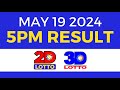 5pm Lotto Result Today May 19 2024 | Swertres Ez2