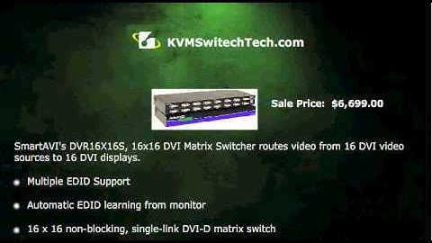 KVMSwitchTech 16x16 DVI Matrix Switch DVR16X16S