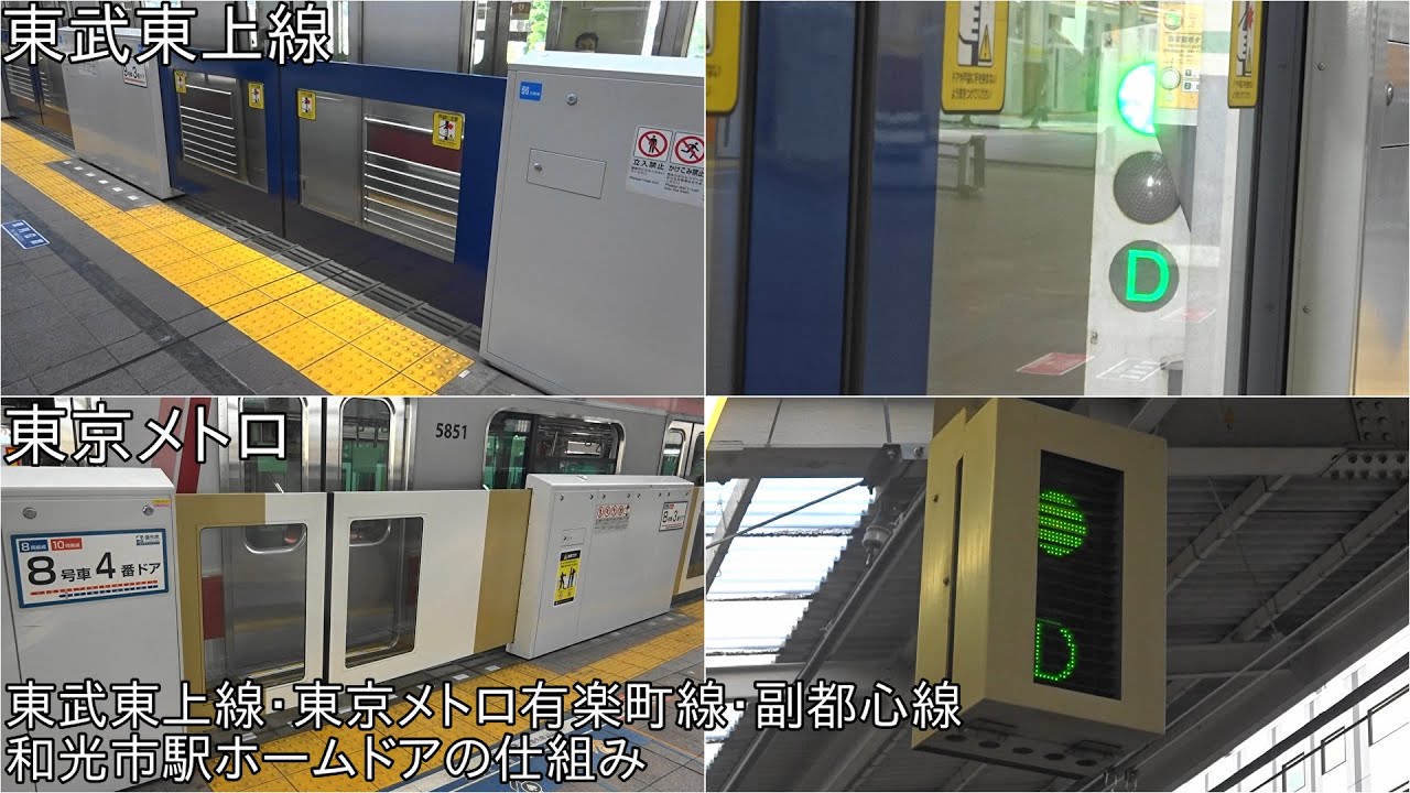東武東上線と東京メトロのホームドアの合図器・車掌動作】東武東上線
