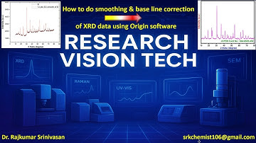How to Smooth and Correct Baseline of #XRD Data Using #Origin Software#tamil#