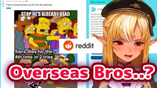 【ENG Sub】Shiranui Flare - Reacts to Reddit Memes of her Beating Sans in Undertale 【Hololive】