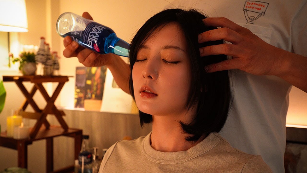 ASMR | Массаж головы в стиле Haarwasser (с палочками и деревянной щеткой)