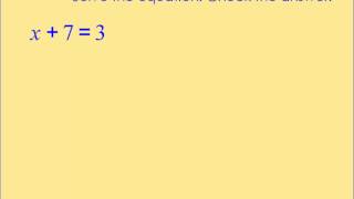 Alg1 - Week 4 - 2-1 Solving One Step Equations