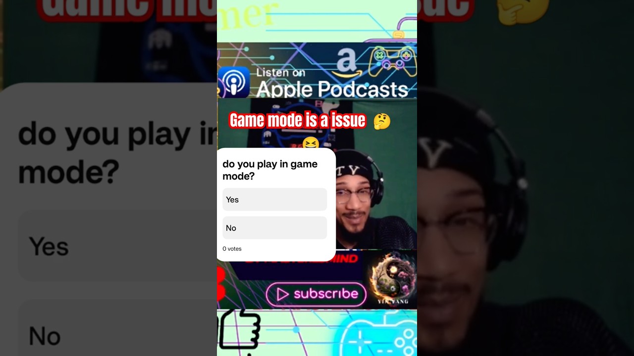 Clip of the nov24 podcast game mode issues🤔😆 