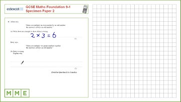 GCSE Maths EDEXCEL Foundation Specimen     Paper 2   Q11 Proofs