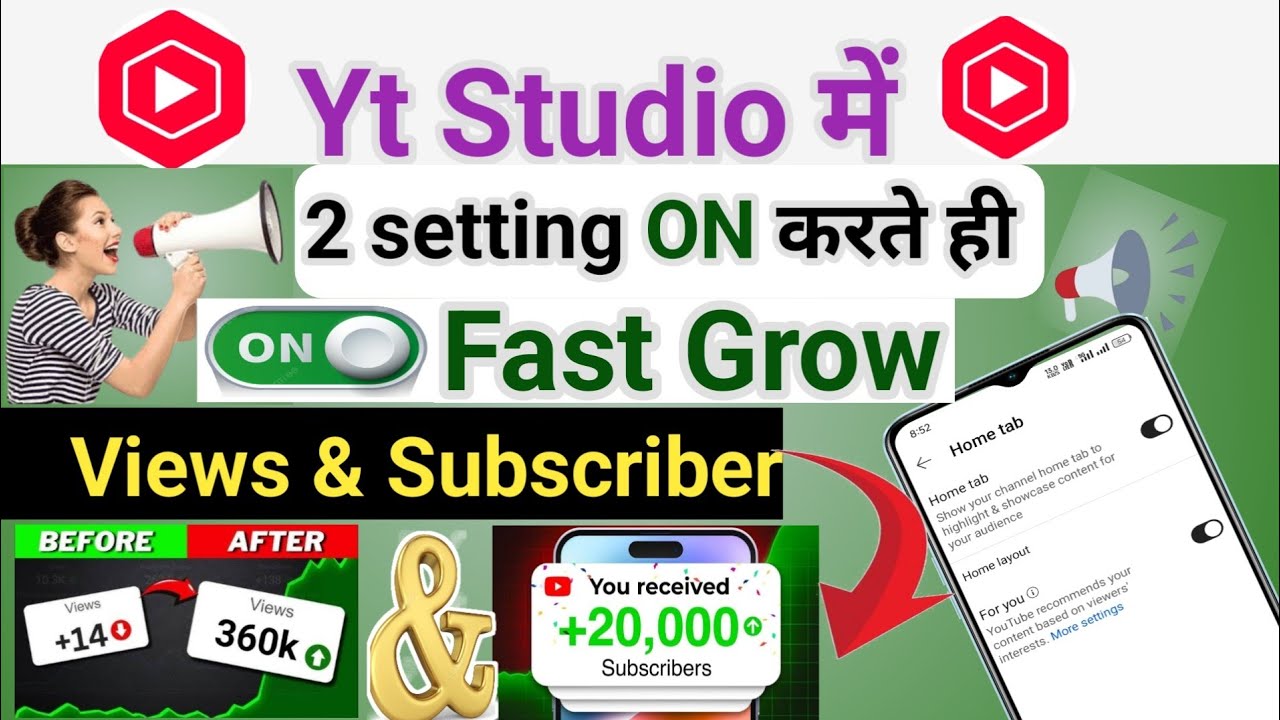 YT STUDIO IMP. SETTING||Yt Studio Me Setting karte Hi Video Viral ...