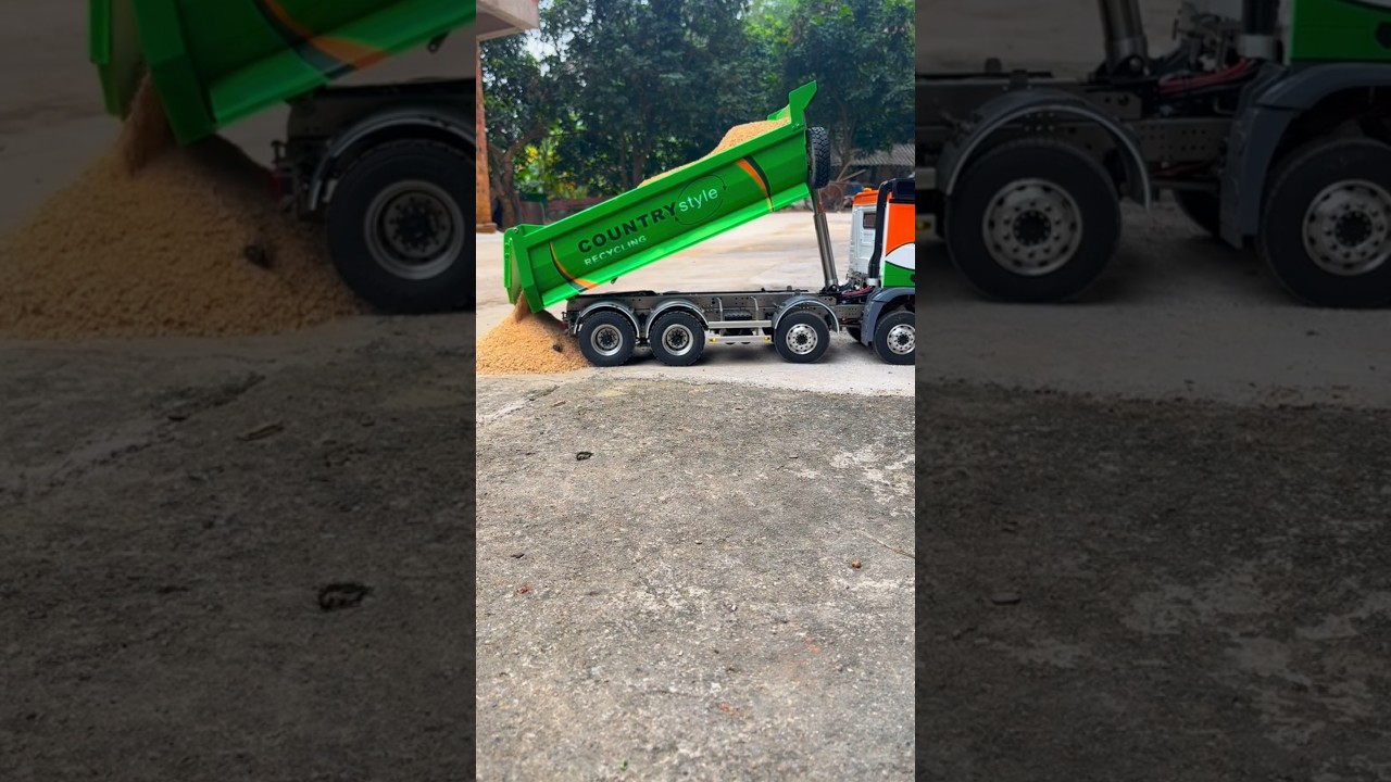 Mini Dump Truck Sand Unloading | Satisfying Mini Construction Video
