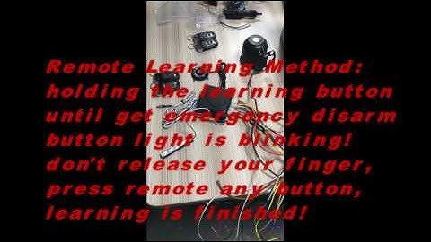 cardot 1100A smart car alarm learning method,central lock signal change,emergency disarm