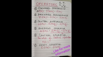 operators numerical analysis