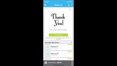 PayRange App Demo - Laundry Consumer (List View)