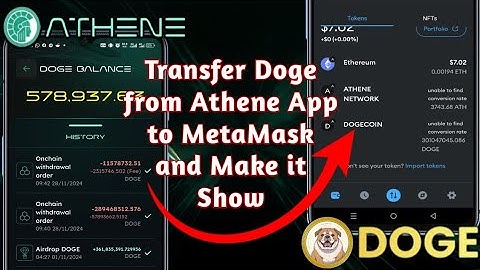 Doge Coin Withdrawal from Athene App to Metamask or Trust Wallet