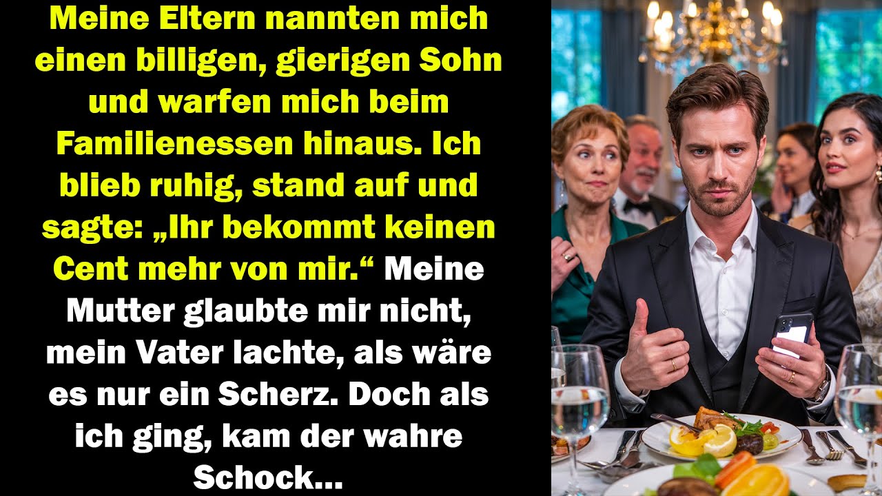 Meine Eltern nannten mich gierig und warfen mich raus  doch mein Abschied brachte den wahren Schock…