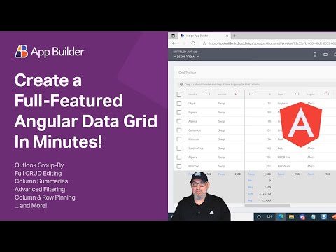 Create a Full Featured Angular Data Grid in App Builder in Minutes!