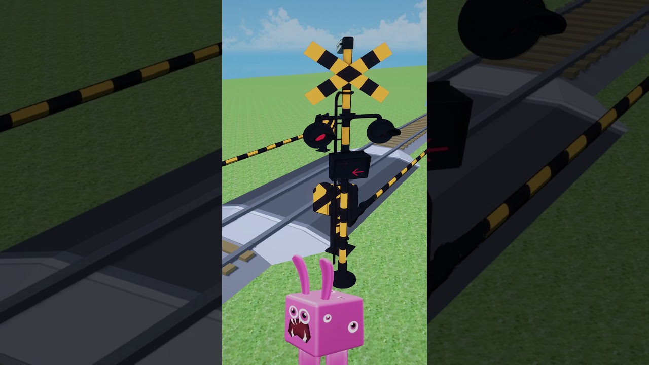 踏切を走る電車の動画 @yamorin_CH #子供向け #電車 #アニメ #踏切 #train #railroadcrossing