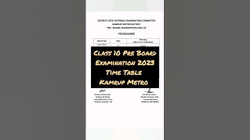 SEBS Class 10 Pre Board Time Table for Kamrup (M) District #seba #hslc2023 #preboard