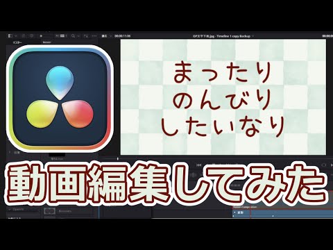 【DaVinci Resolve】動画編集してみた【初心者向け】