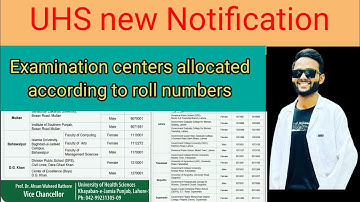 mdcat test center allocation by uhs according to roll numbers\uhs updates about mdcat test centers