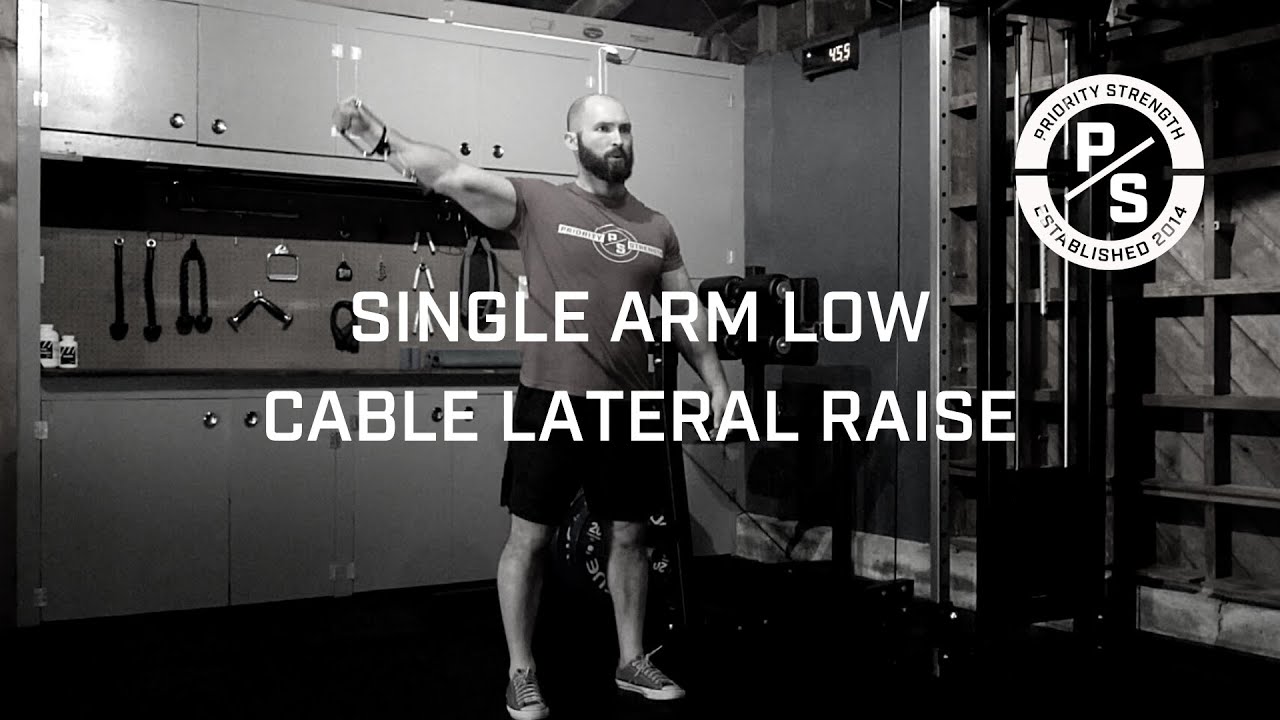 Single Arm Low Cable Lateral Raise - YouTube
