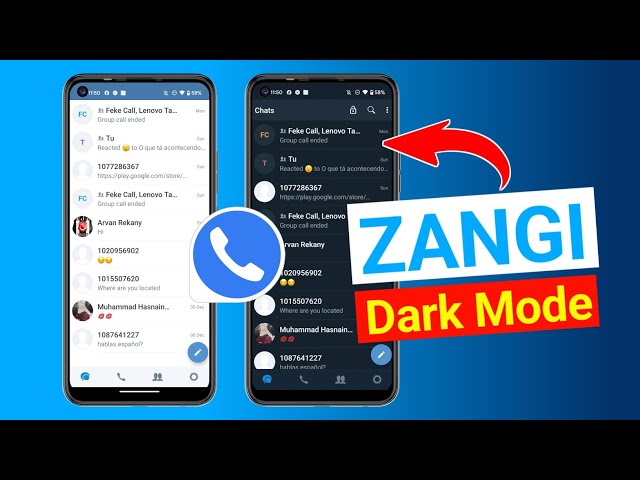 How to turn on Dark Mode on Zangi private messenger app
