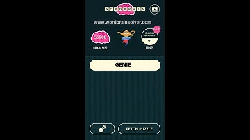 Wordbrain Genie Answers