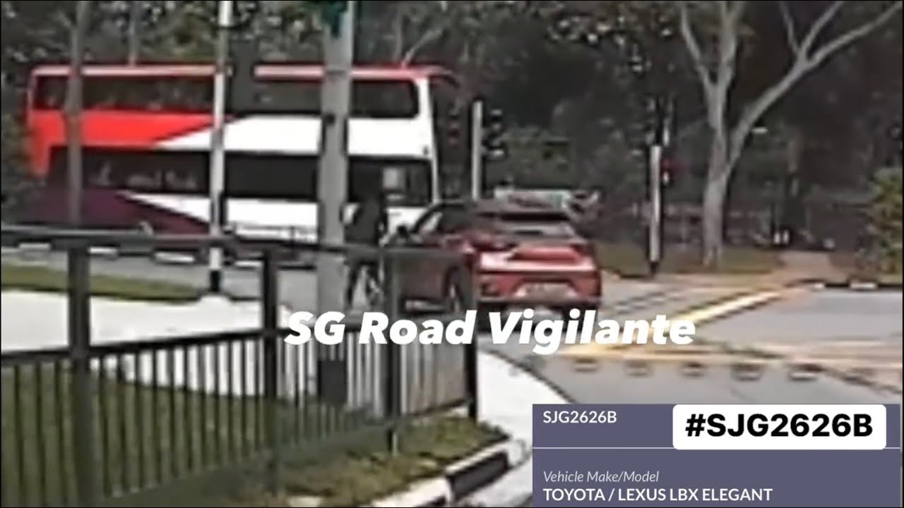 19apr2024 #SJG2626B lexus lbx fail to give way to cyclist at the ...