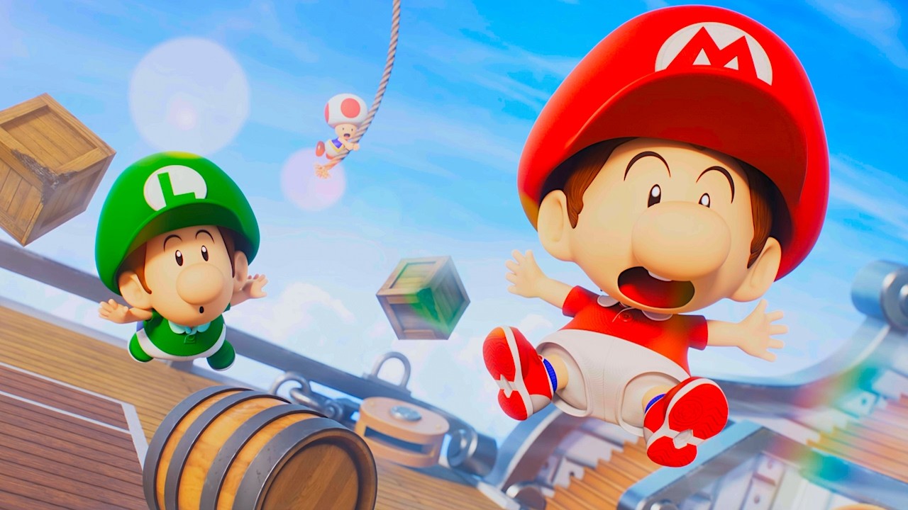 Baby Mario & Baby Luigi Bump into Bowser's Ship - Mario Tennis Fever