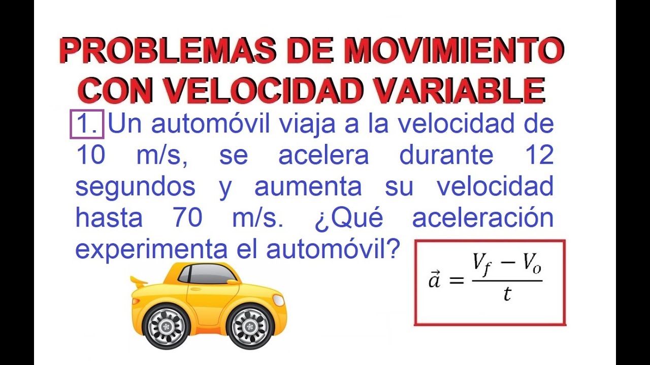 1. PROBLEMAS DE MOVIMIENTO CON VELOCIDAD VARIABLE. DEFINICIÓN DE