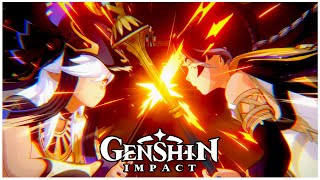 Cyno VS Sethos Insane Battle Cutscene || Oathkeeper Duel Story Quest Act 2 || Genshin Impact 4.6