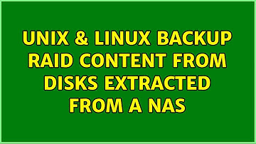Unix & Linux: backup raid content from disks extracted from a NAS (2 Solutions!!)