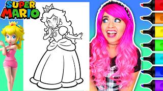Coloring Princess Peach from The Super Mario Galaxy Movie 👑 | Ohuhu Art Markers