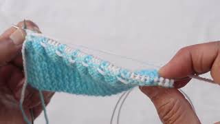 Beautiful Wave Stitch Pattern Knitting | Easy Fair Isle For Beginners