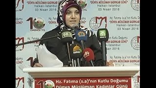 DÜNYA MÜSLÜMAN KADINLAR GÜNÜ (DMKG) 2016 - DERNEK BAŞKANI MEFTUNE ATAM'IN KONUŞMASI