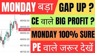 Monday Market कैसा रहेगा | gift nifty live | banknifty gap up or gap down monday | nifty monday