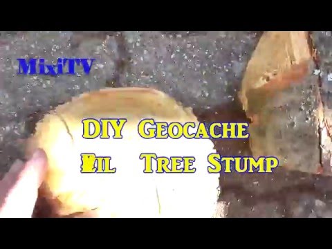 DIY Geocache #Evil Tree Stump