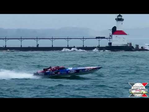 Nonstop Offshore Racing Action BIG AIR! XINSURANCE Great Lakes Grand Prix 4K Drone Footage
