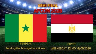Senegal vs Egypt Prediction |Sending the Teranga Lions Home | Semi Final AFCON 2025 #football